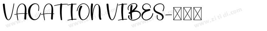 VACATION VIBES字体转换